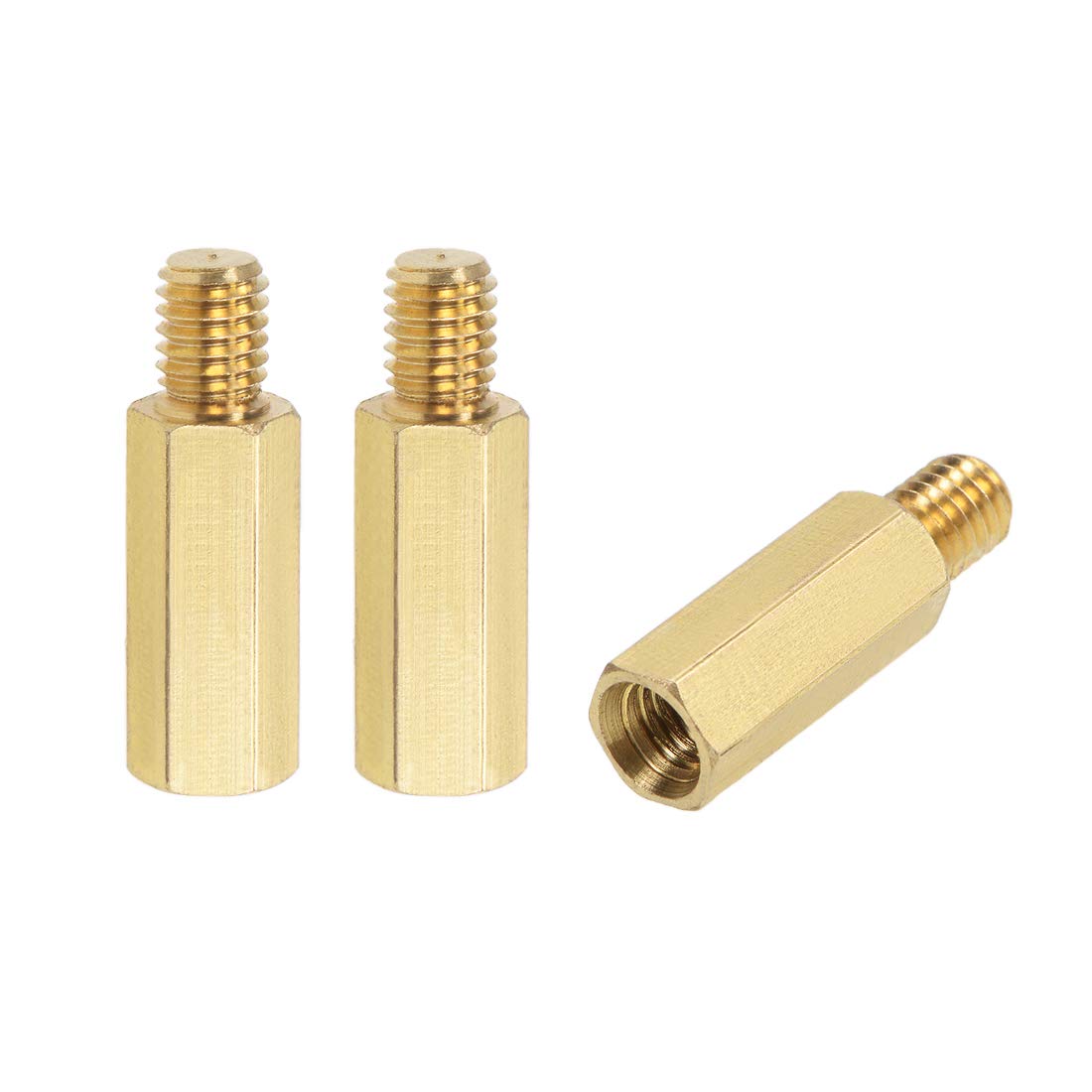 uxcell M6x20mm+8mm Male-Female Brass Hex PCB Motherboard Spacer